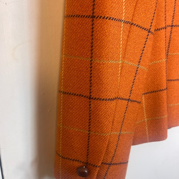 Burberry Orange Checkered Blazer - Picture 13 of 16